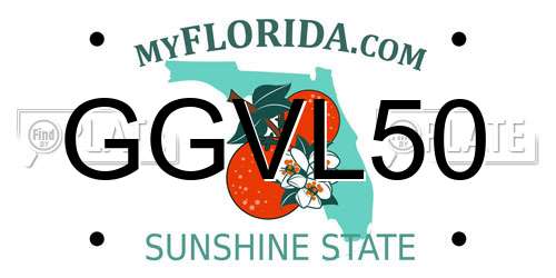 GGVL50 Florida License Plate