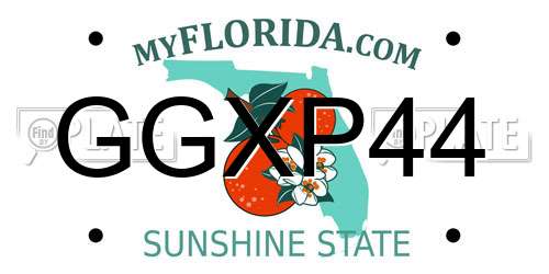 GGXP44 Florida License Plate