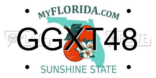 GGXT48 Florida License Plate