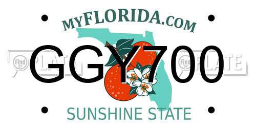 GGY700 Florida License Plate