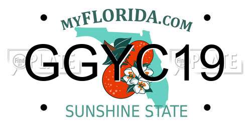 GGYC19 Florida License Plate
