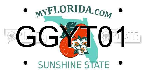 GGYT01 Florida License Plate