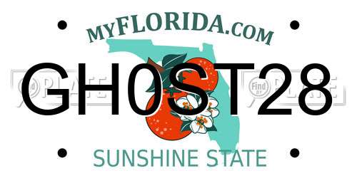GH0ST28 Florida License Plate