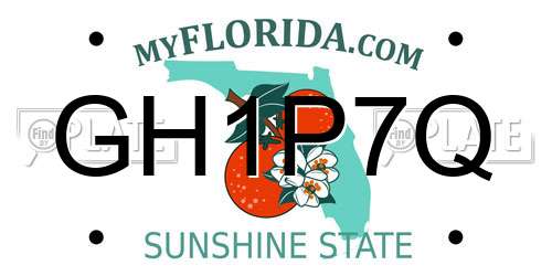 GH1P7Q Florida License Plate