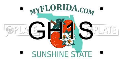 GH1S Florida License Plate