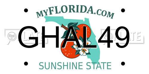 GHAL49 Florida License Plate