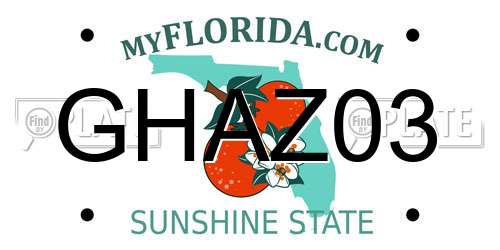 GHAZ03 Florida License Plate