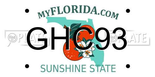 GHC93 Florida License Plate