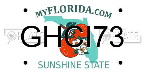 GHCI73 Florida License Plate