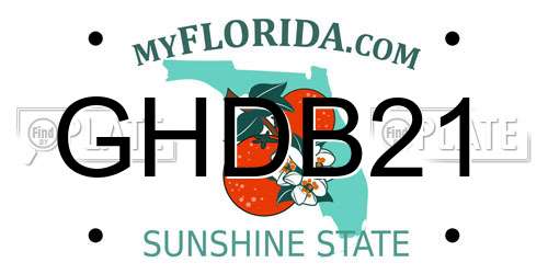 GHDB21 Florida License Plate