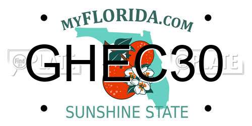 GHEC30 Florida License Plate