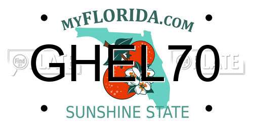 GHEL70 Florida License Plate