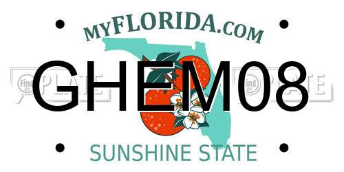 GHEM08 Florida License Plate