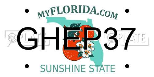 GHEP37 Florida License Plate
