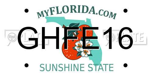 GHFE16 Florida License Plate