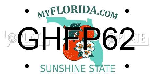 GHFP62 Florida License Plate