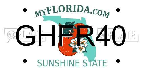 GHFR40 Florida License Plate