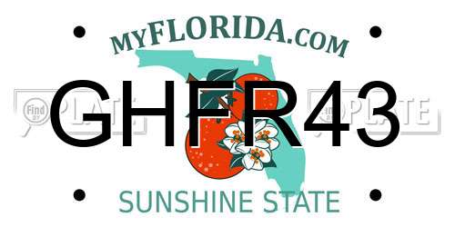 GHFR43 Florida License Plate