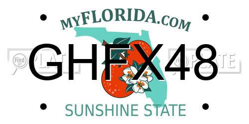 GHFX48 Florida License Plate