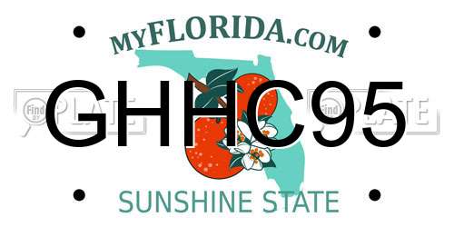 GHHC95 Florida License Plate
