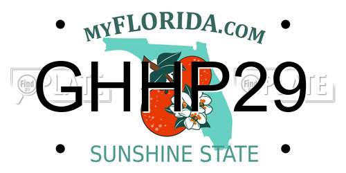 GHHP29 Florida License Plate