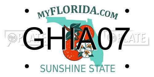 GHIA07 Florida License Plate