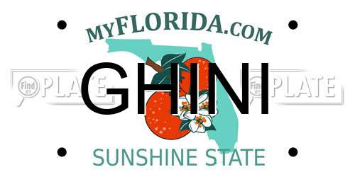 GHINI Florida License Plate
