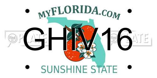 GHIV16 Florida License Plate