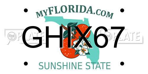 GHIX67 Florida License Plate