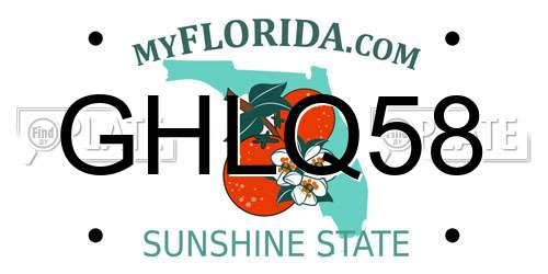 GHLQ58 Florida License Plate