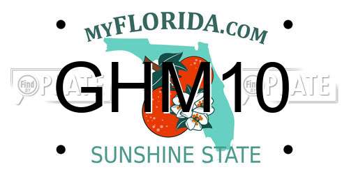 GHM10 Florida License Plate