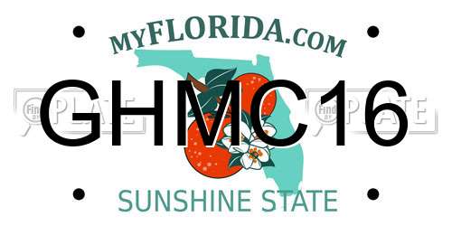 GHMC16 Florida License Plate