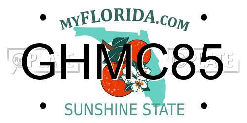GHMC85 Florida License Plate