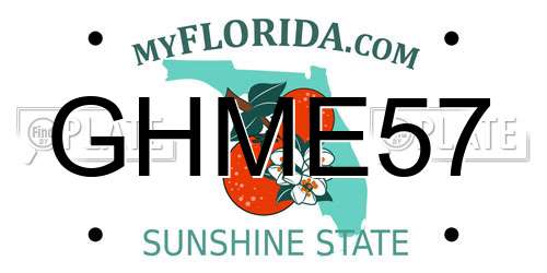 GHME57 Florida License Plate