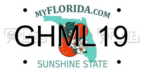 GHML19 Florida License Plate