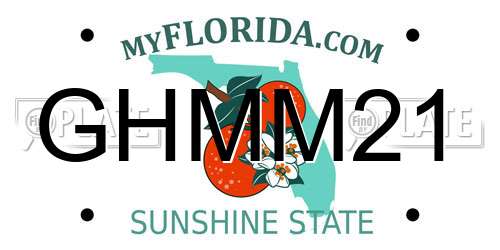 GHMM21 Florida License Plate
