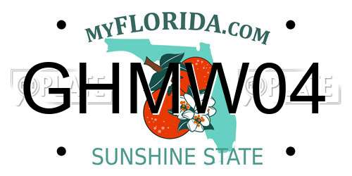 GHMW04 Florida License Plate