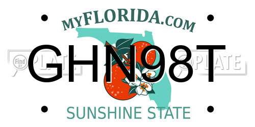 GHN98T Florida License Plate