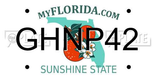 GHNP42 Florida License Plate