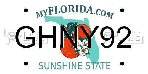 GHNY92 Florida License Plate