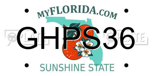 GHPS36 Florida License Plate