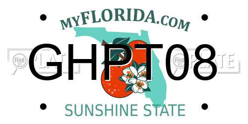 GHPT08 Florida License Plate