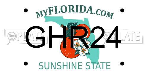 GHR24 Florida License Plate