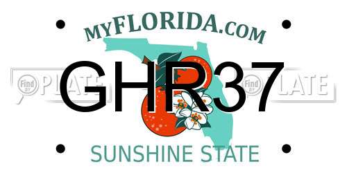GHR37 Florida License Plate