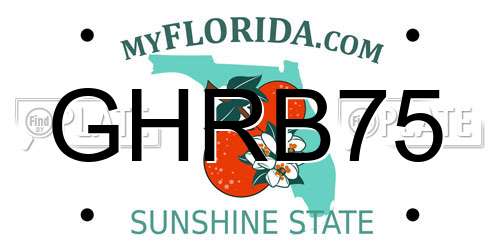 GHRB75 Florida License Plate
