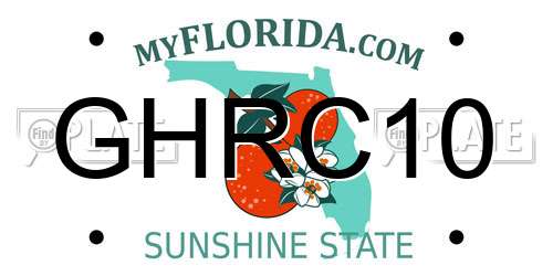 GHRC10 Florida License Plate