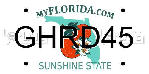 GHRD45 Florida License Plate