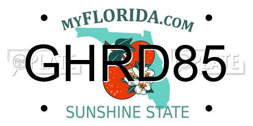 GHRD85 Florida License Plate