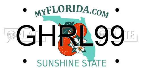 GHRL99 Florida License Plate