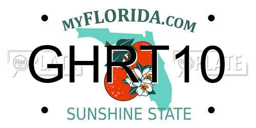 GHRT10 Florida License Plate